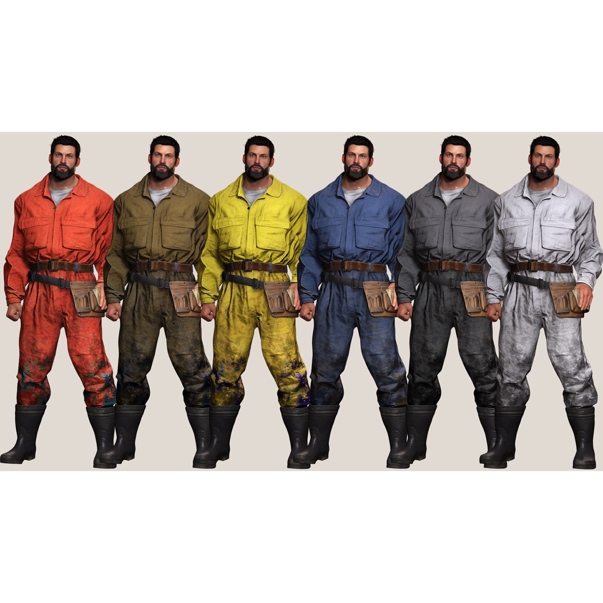 Rick Military Mechanic - Low-Poly Game-Ready 3D Model - View 5