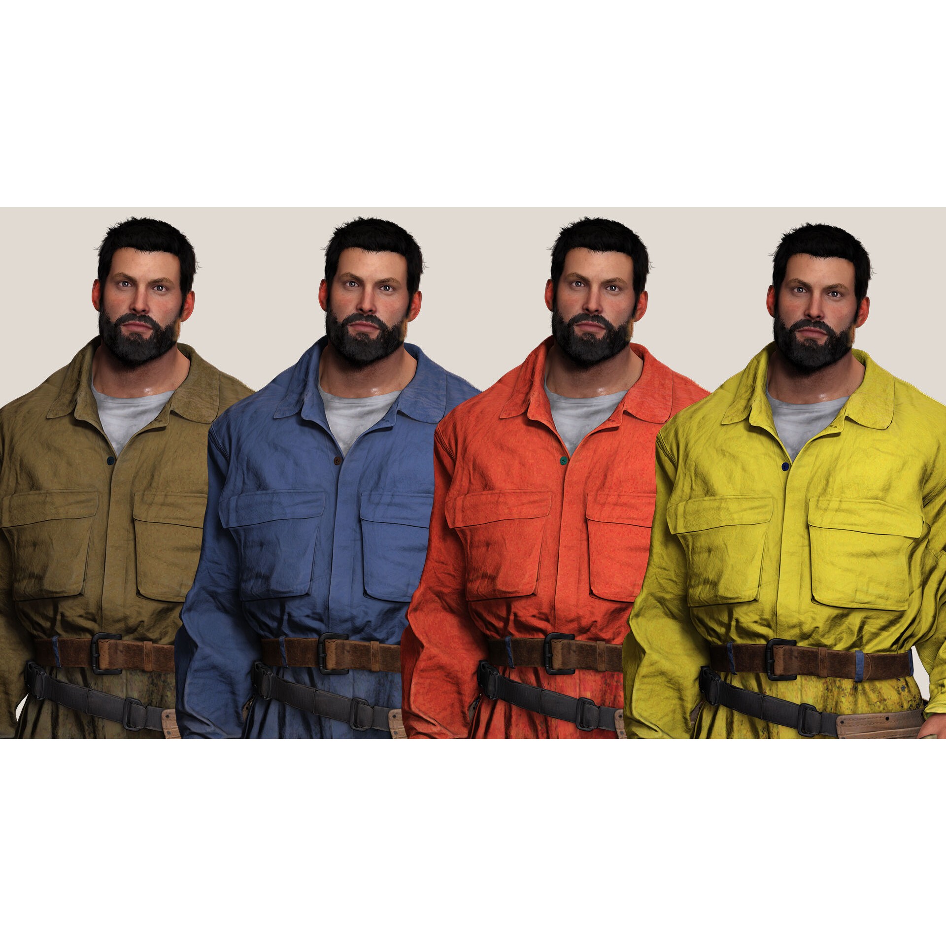 Rick Military Mechanic - Low-Poly Game-Ready 3D Model - View 6