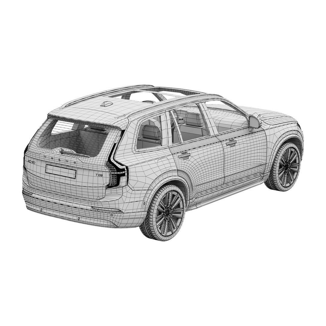 Volvo XC90 2025 3D Model – High Poly SUV Asset, FBX, PBR Textures