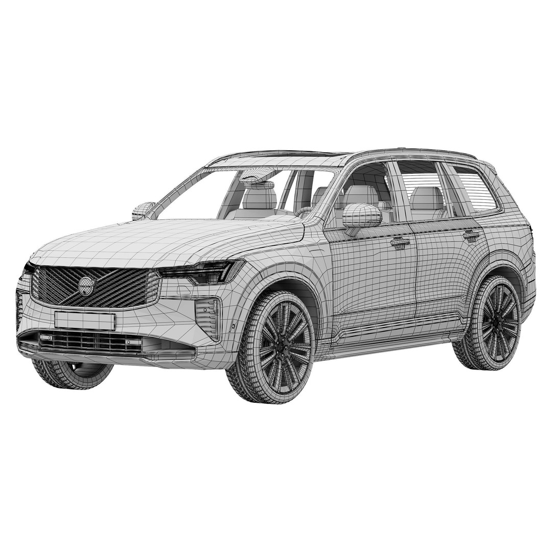 Volvo XC90 2025 3D Model – High Poly SUV Asset, FBX, PBR Textures - View 15