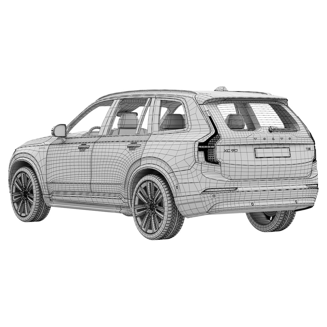 Volvo XC90 2025 3D Model – High Poly SUV Asset, FBX, PBR Textures - View 17