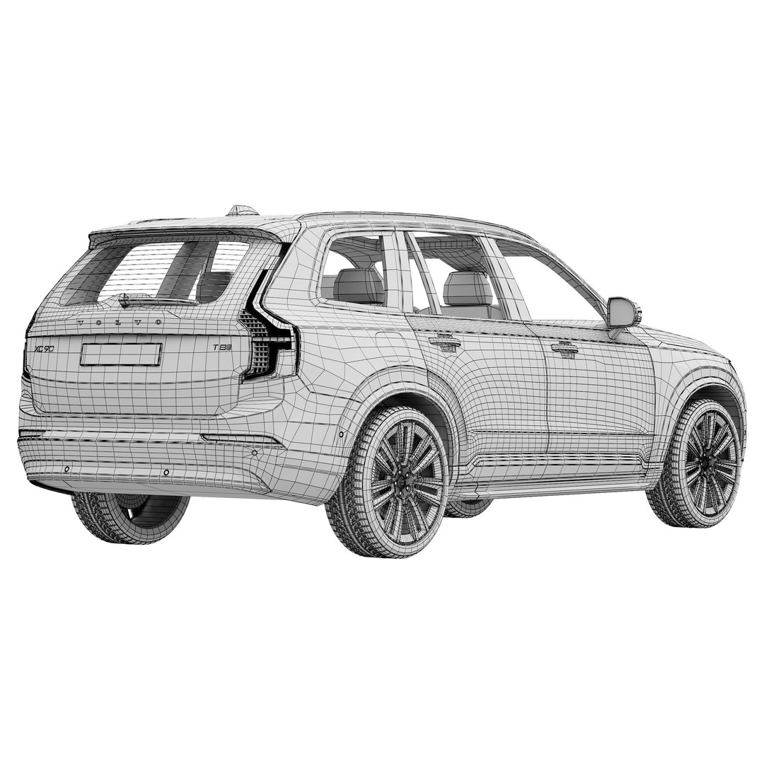 Volvo XC90 2025 3D Model – High Poly SUV Asset, FBX, PBR Textures - View 18
