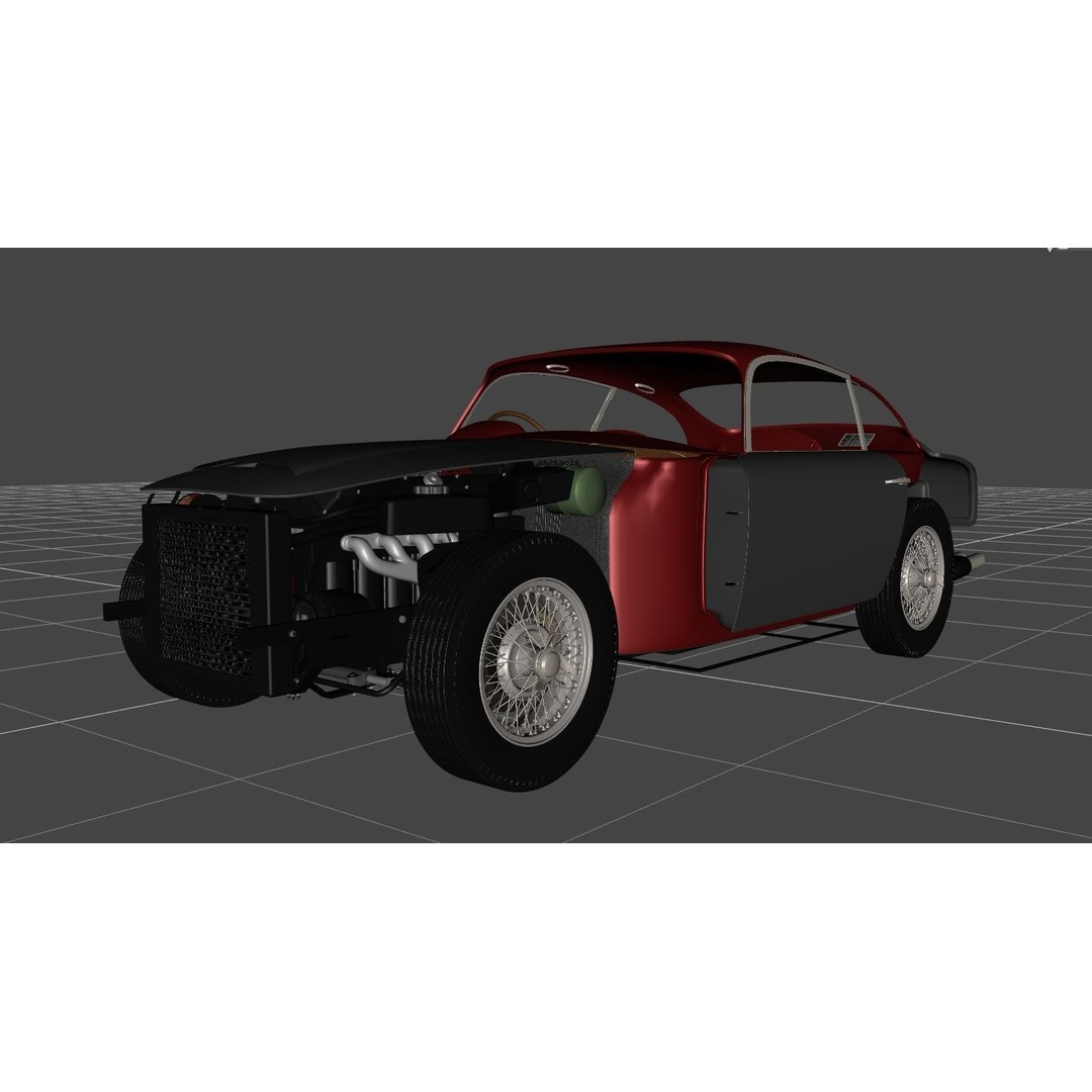 Aston Martin DB5 3D Model – Low Poly Game Asset, FBX, OBJ - View 7