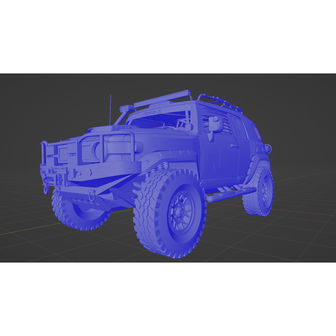 Toyota FJ Cruiser 3D Model – High Poly Rigged Off-Road Asset, Blender, FBX, OBJ