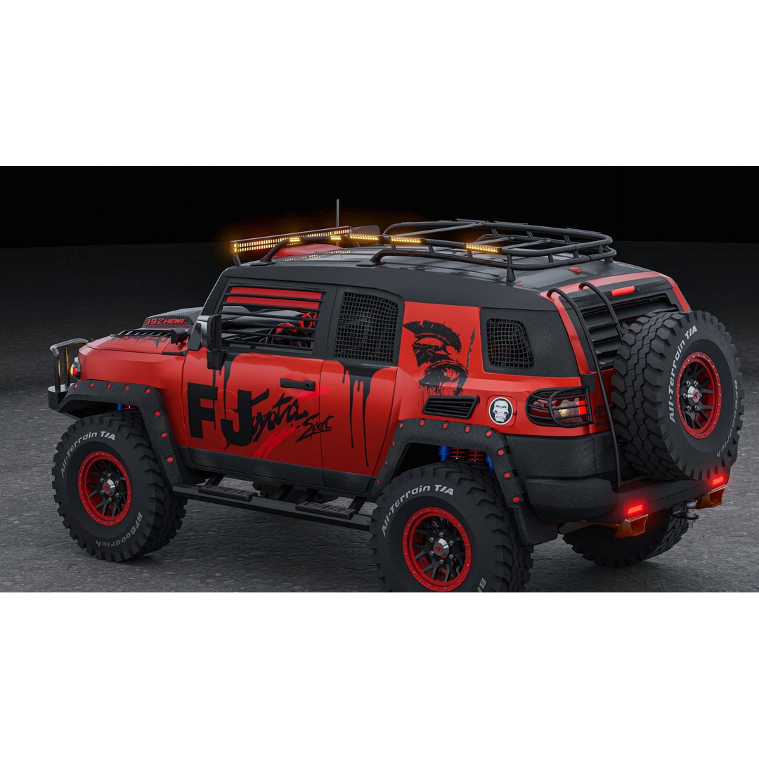 Toyota FJ Cruiser 3D Model – High Poly Rigged Off-Road Asset, Blender, FBX, OBJ - View 10