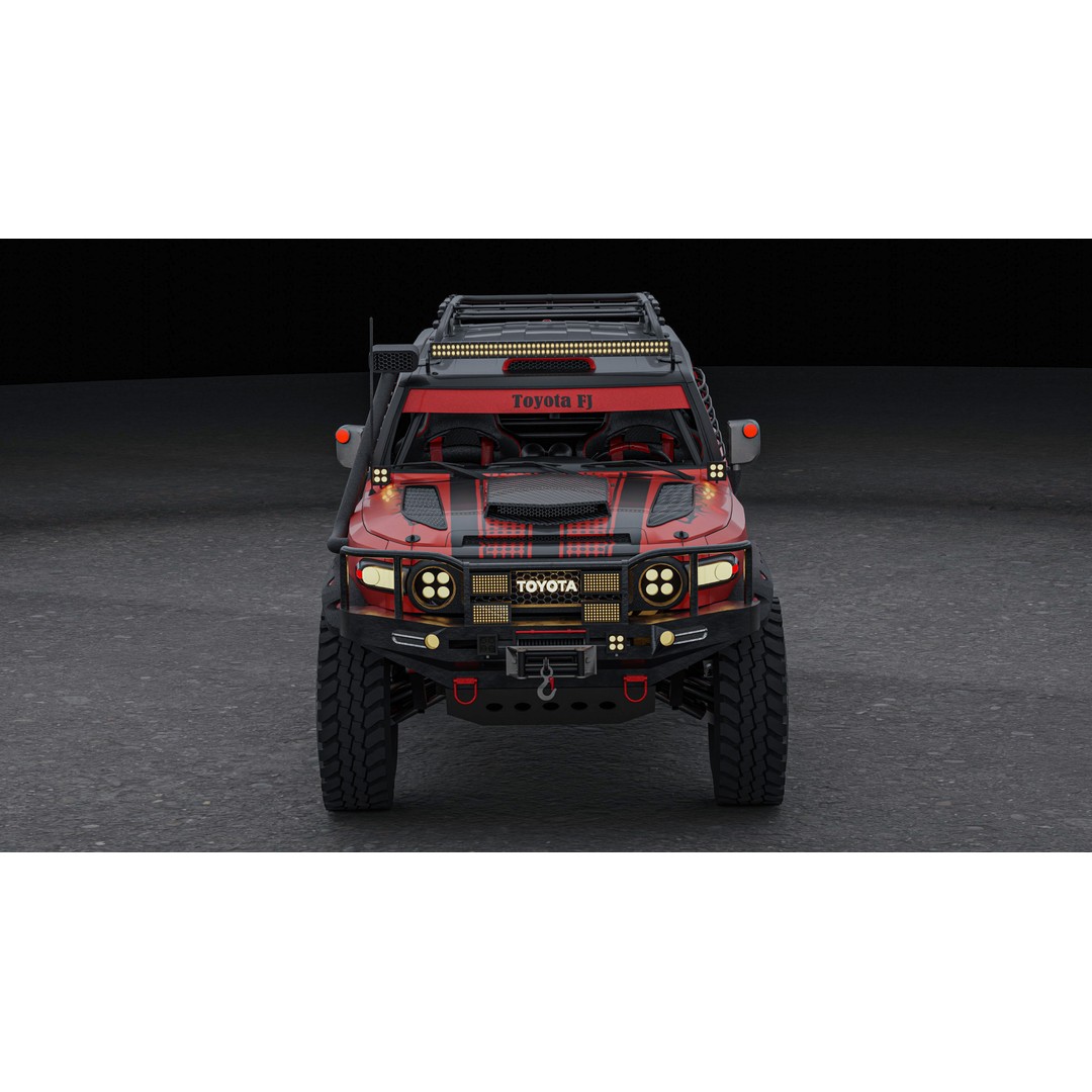 Toyota FJ Cruiser 3D Model – High Poly Rigged Off-Road Asset, Blender, FBX, OBJ - View 11