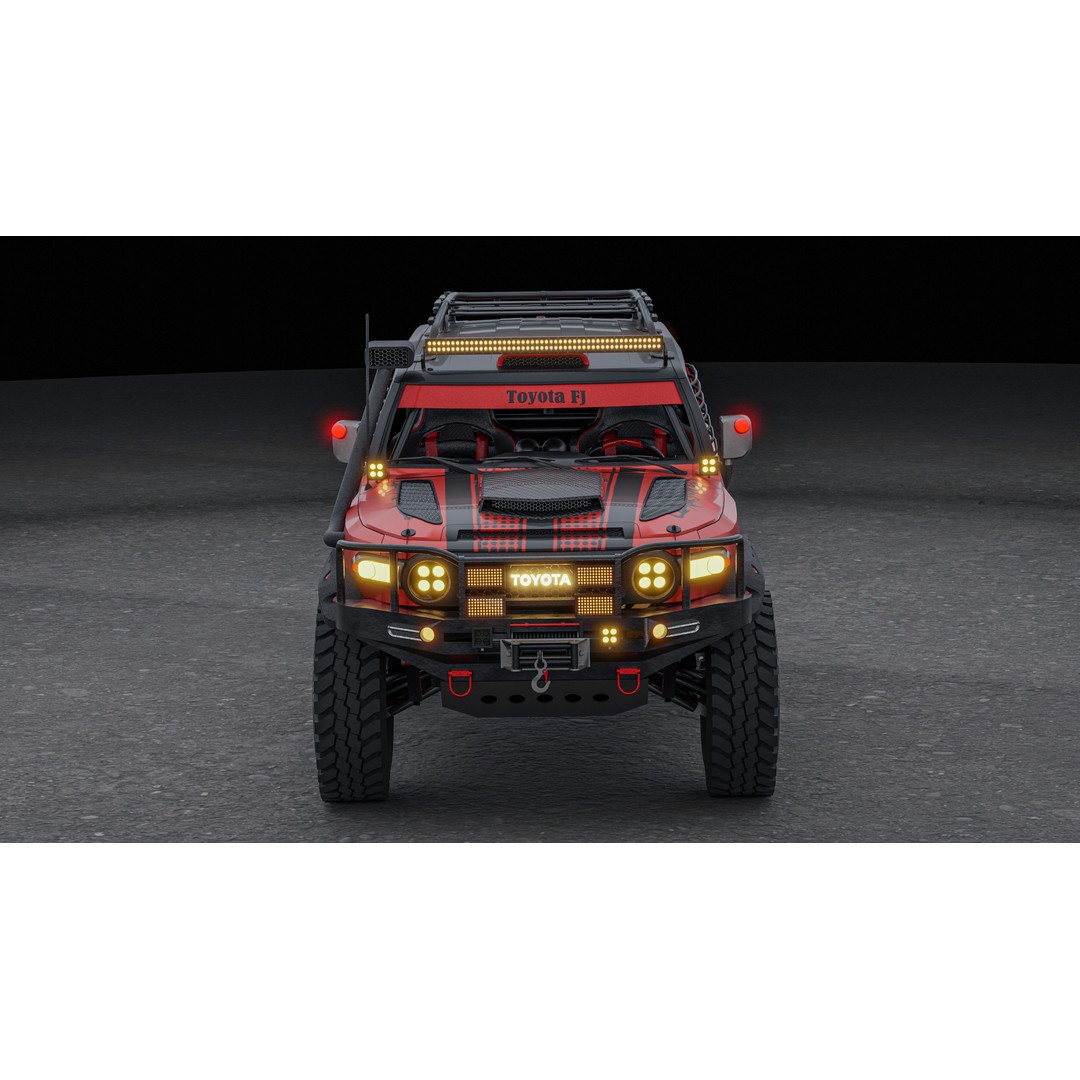 Toyota FJ Cruiser 3D Model – High Poly Rigged Off-Road Asset, Blender, FBX, OBJ - View 12