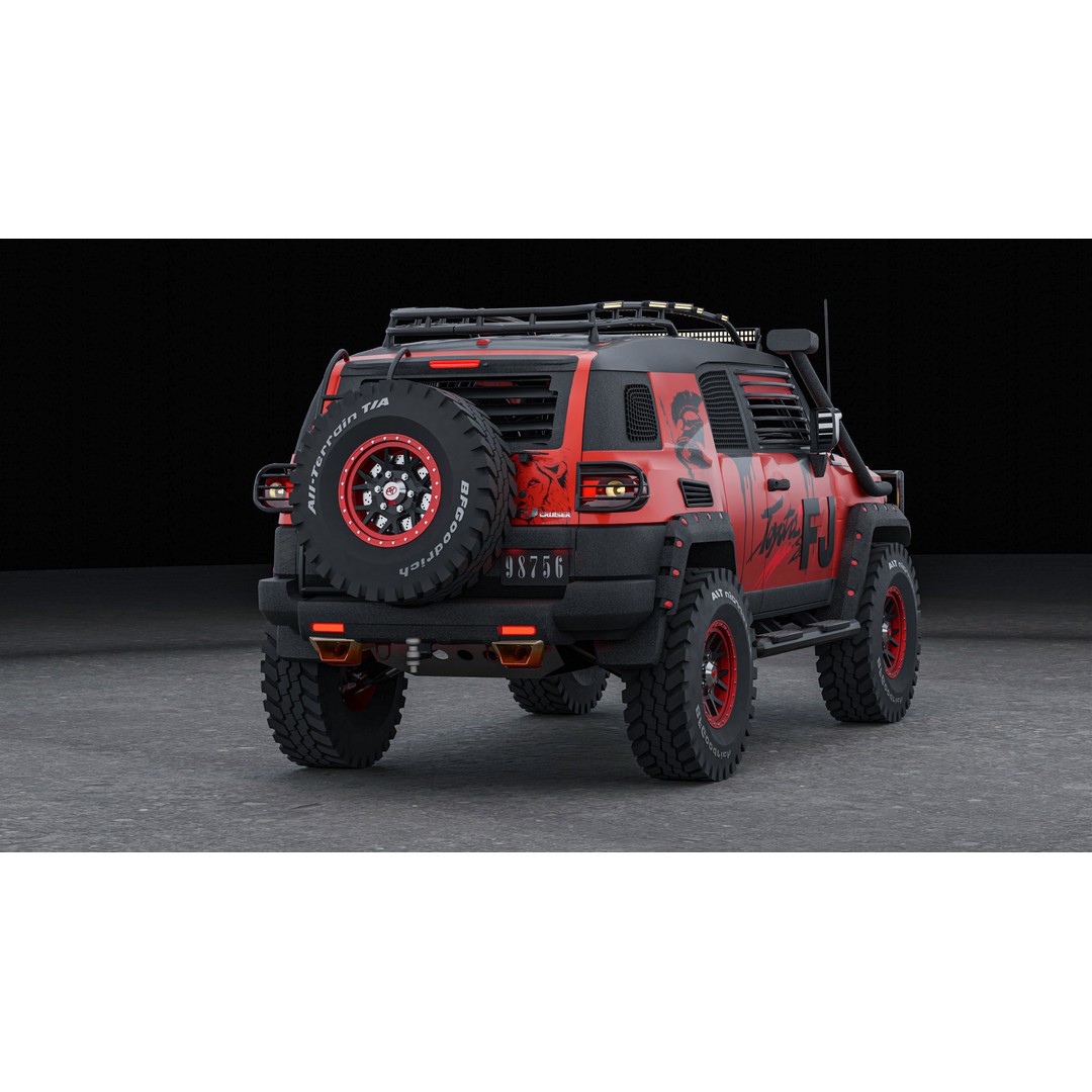 Toyota FJ Cruiser 3D Model – High Poly Rigged Off-Road Asset, Blender, FBX, OBJ - View 13