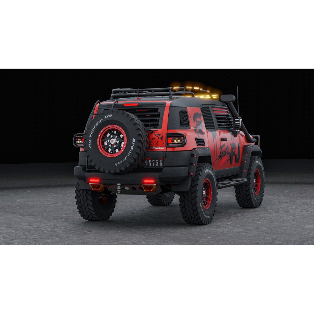 Toyota FJ Cruiser 3D Model – High Poly Rigged Off-Road Asset, Blender, FBX, OBJ - View 14