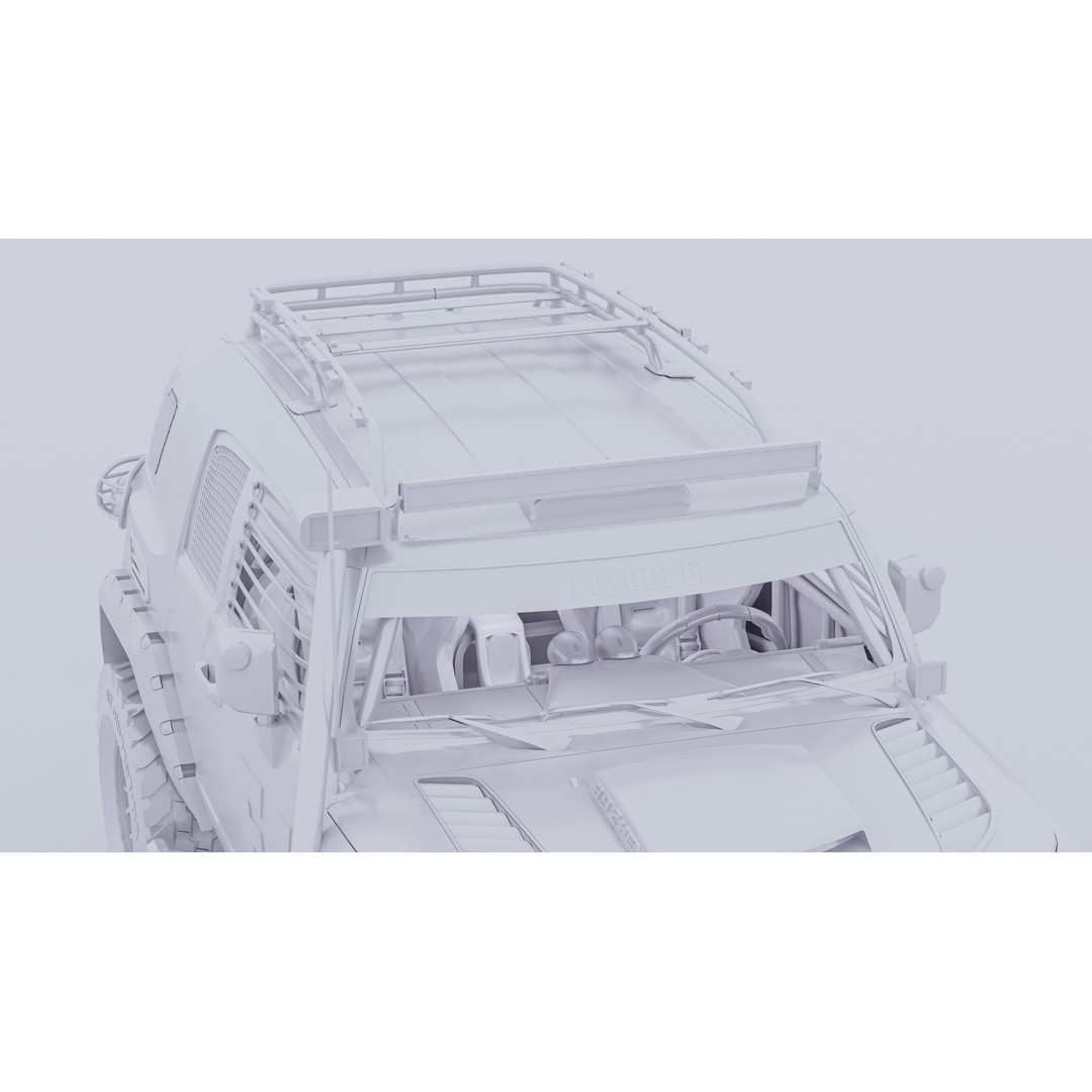 Toyota FJ Cruiser 3D Model – High Poly Rigged Off-Road Asset, Blender, FBX, OBJ - View 15