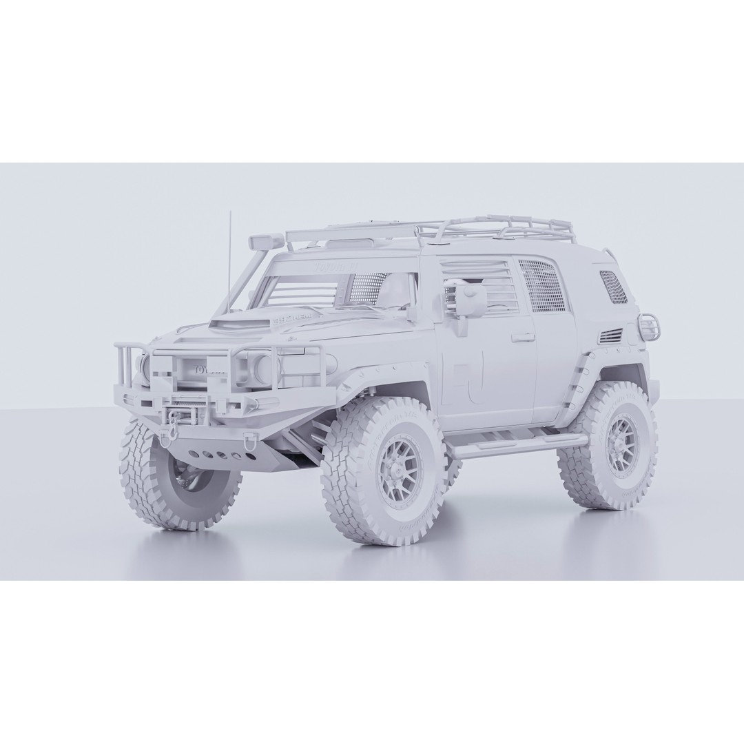 Toyota FJ Cruiser 3D Model – High Poly Rigged Off-Road Asset, Blender, FBX, OBJ - View 16