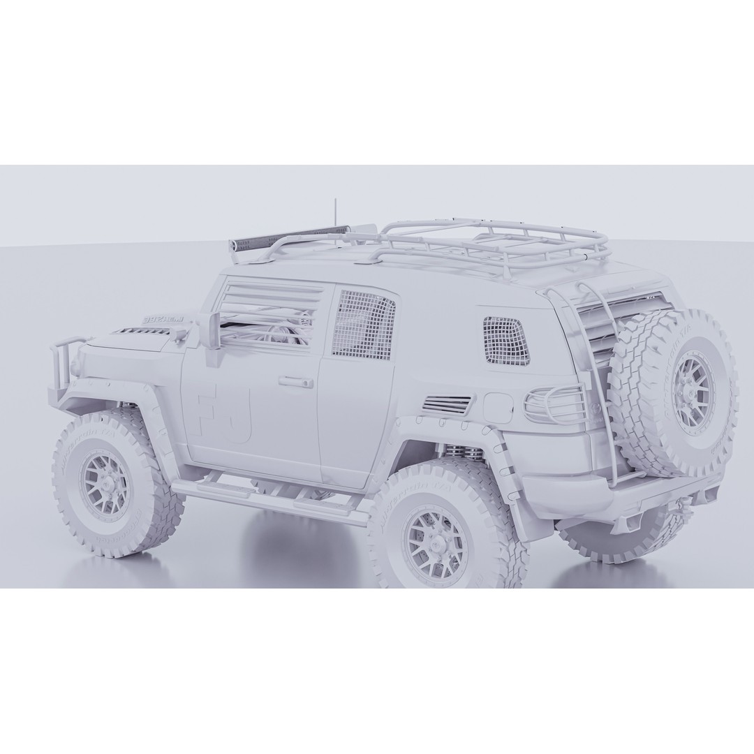 Toyota FJ Cruiser 3D Model – High Poly Rigged Off-Road Asset, Blender, FBX, OBJ - View 17