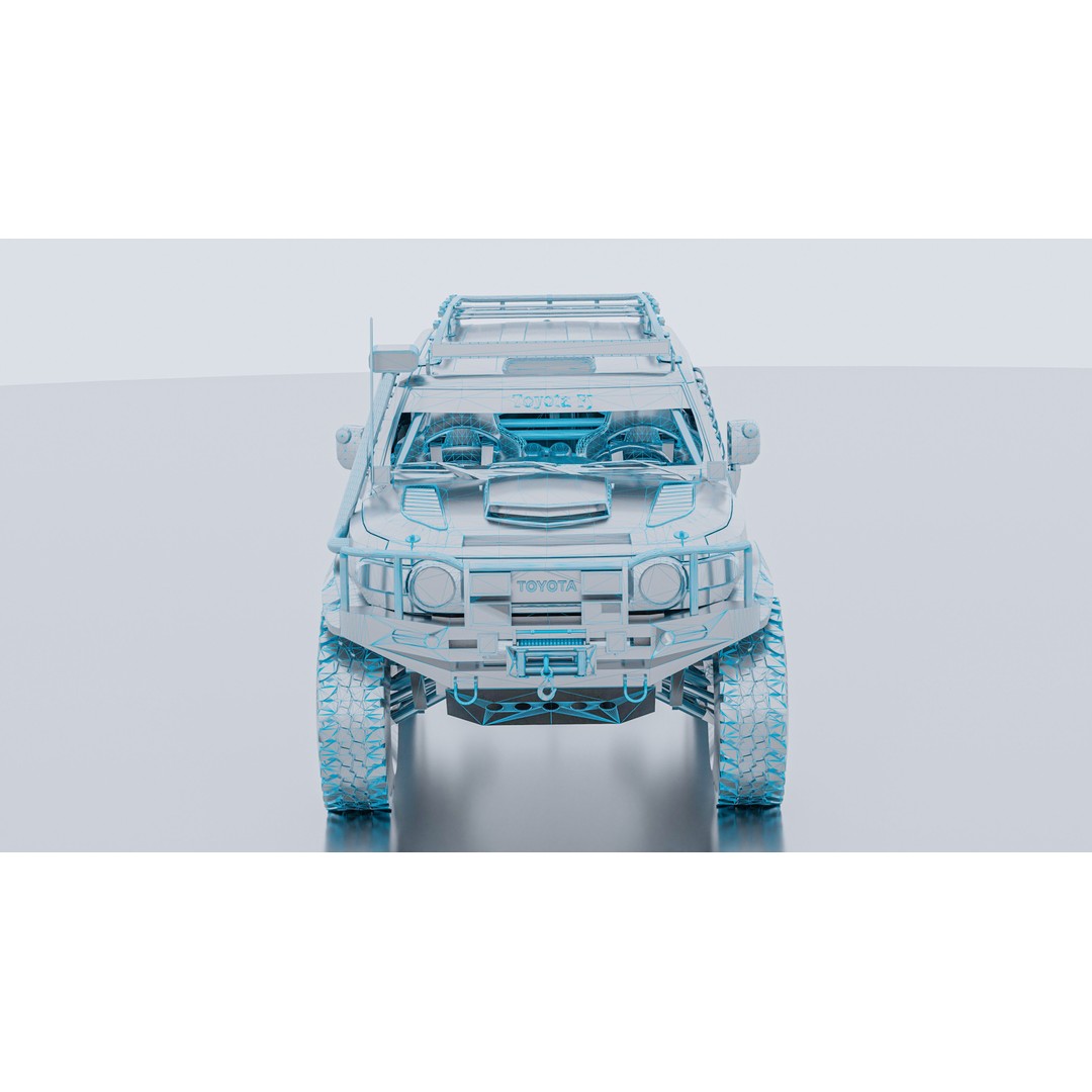Toyota FJ Cruiser 3D Model – High Poly Rigged Off-Road Asset, Blender, FBX, OBJ - View 21
