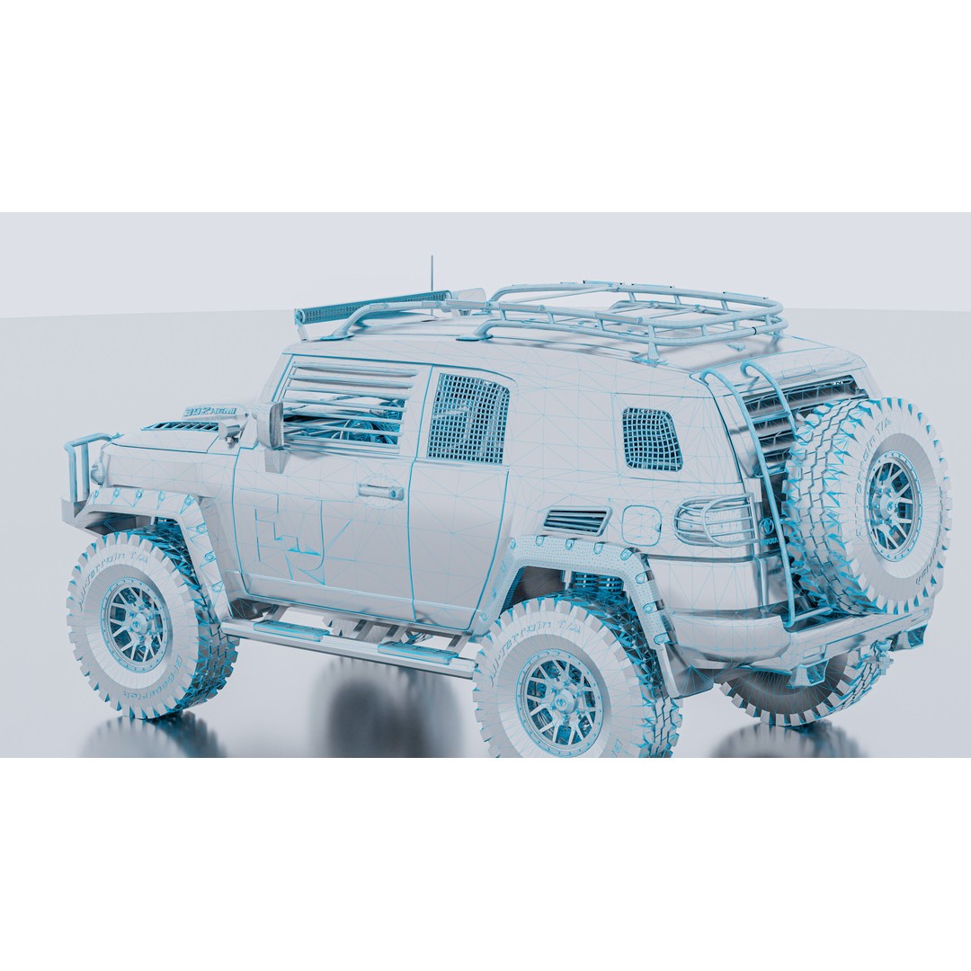 Toyota FJ Cruiser 3D Model – High Poly Rigged Off-Road Asset, Blender, FBX, OBJ - View 22