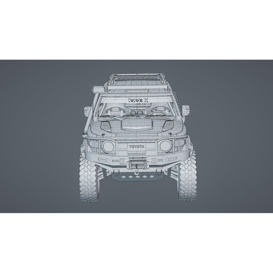 Toyota FJ Cruiser 3D Model – High Poly Rigged Off-Road Asset, Blender, FBX, OBJ - View 23