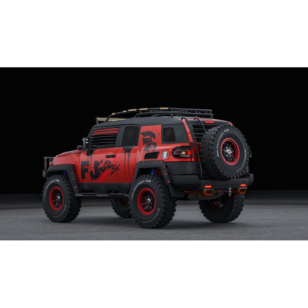 Toyota FJ Cruiser 3D Model – High Poly Rigged Off-Road Asset, Blender, FBX, OBJ - View 4