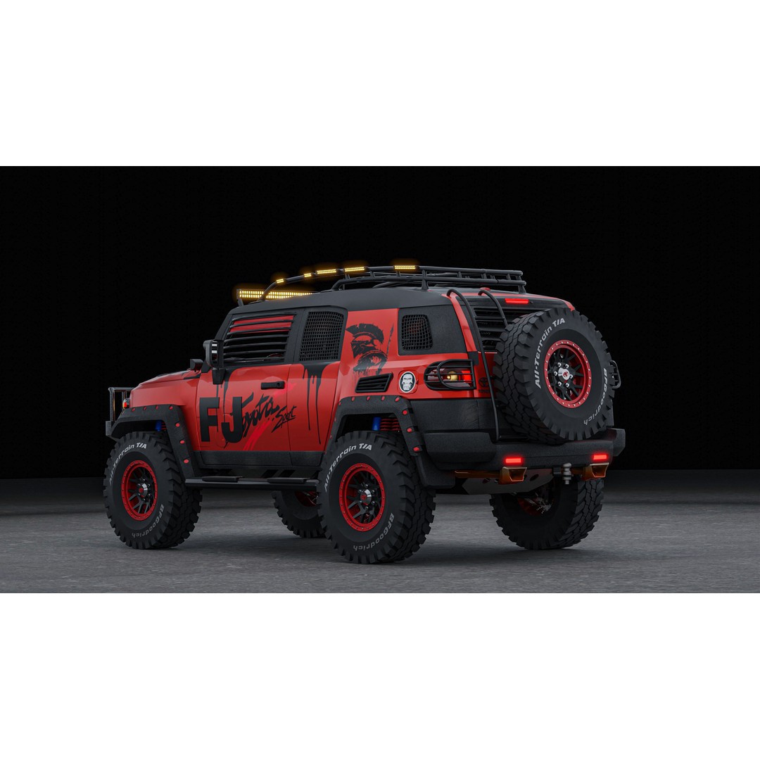 Toyota FJ Cruiser 3D Model – High Poly Rigged Off-Road Asset, Blender, FBX, OBJ - View 5