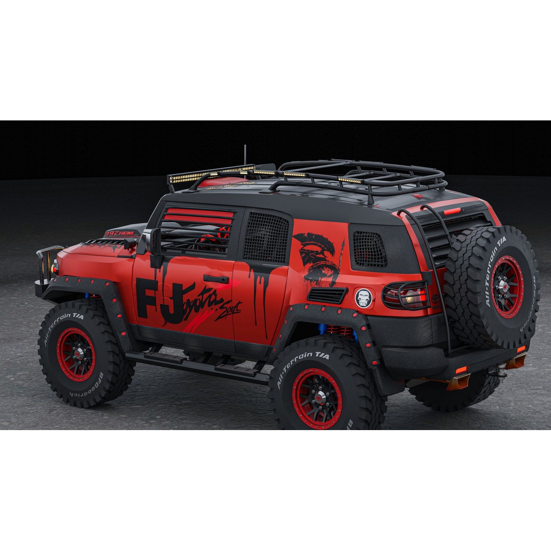 Toyota FJ Cruiser 3D Model – High Poly Rigged Off-Road Asset, Blender, FBX, OBJ - View 9