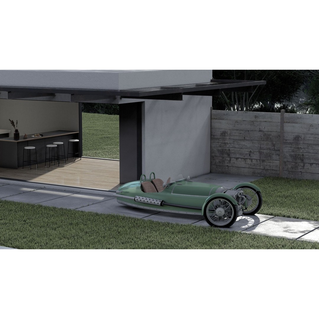 Morgan 3 Wheeler 3D Model – Antique British Roadster, FBX & OBJ - View 18