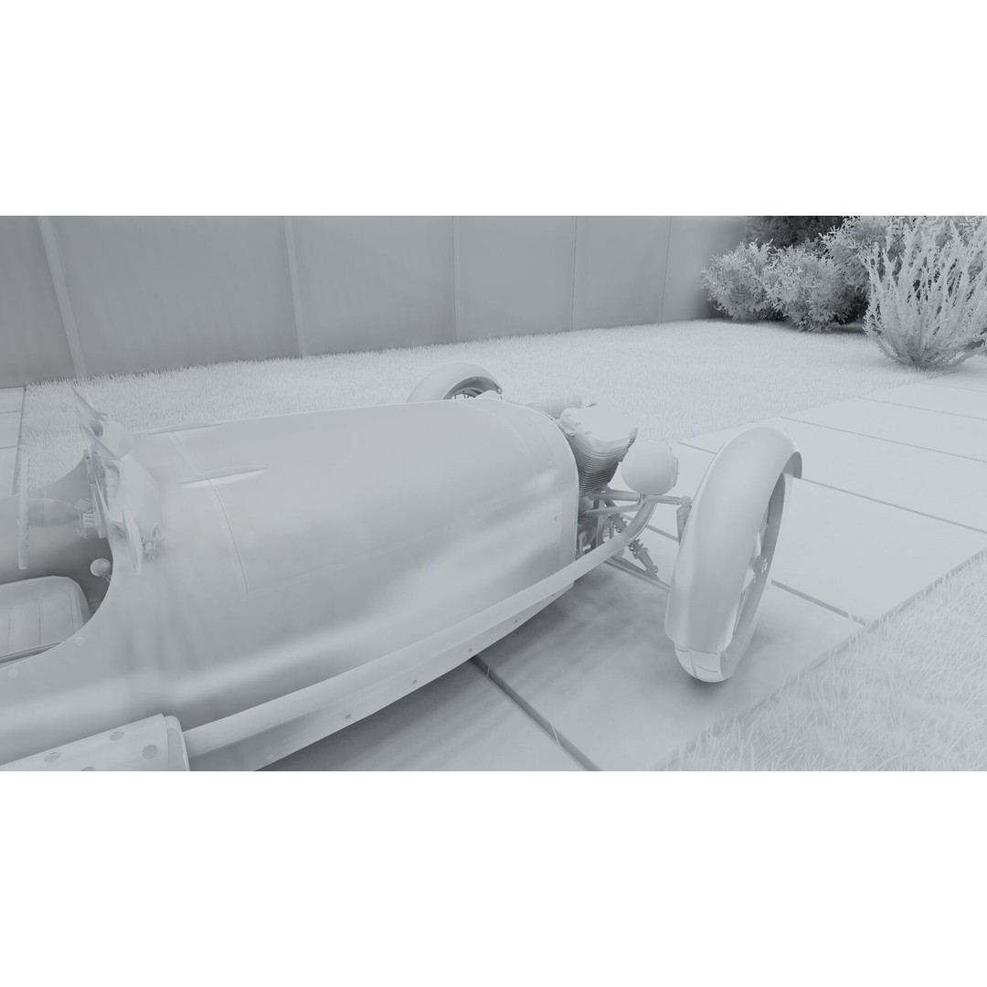 Morgan 3 Wheeler 3D Model – Antique British Roadster, FBX & OBJ - View 35