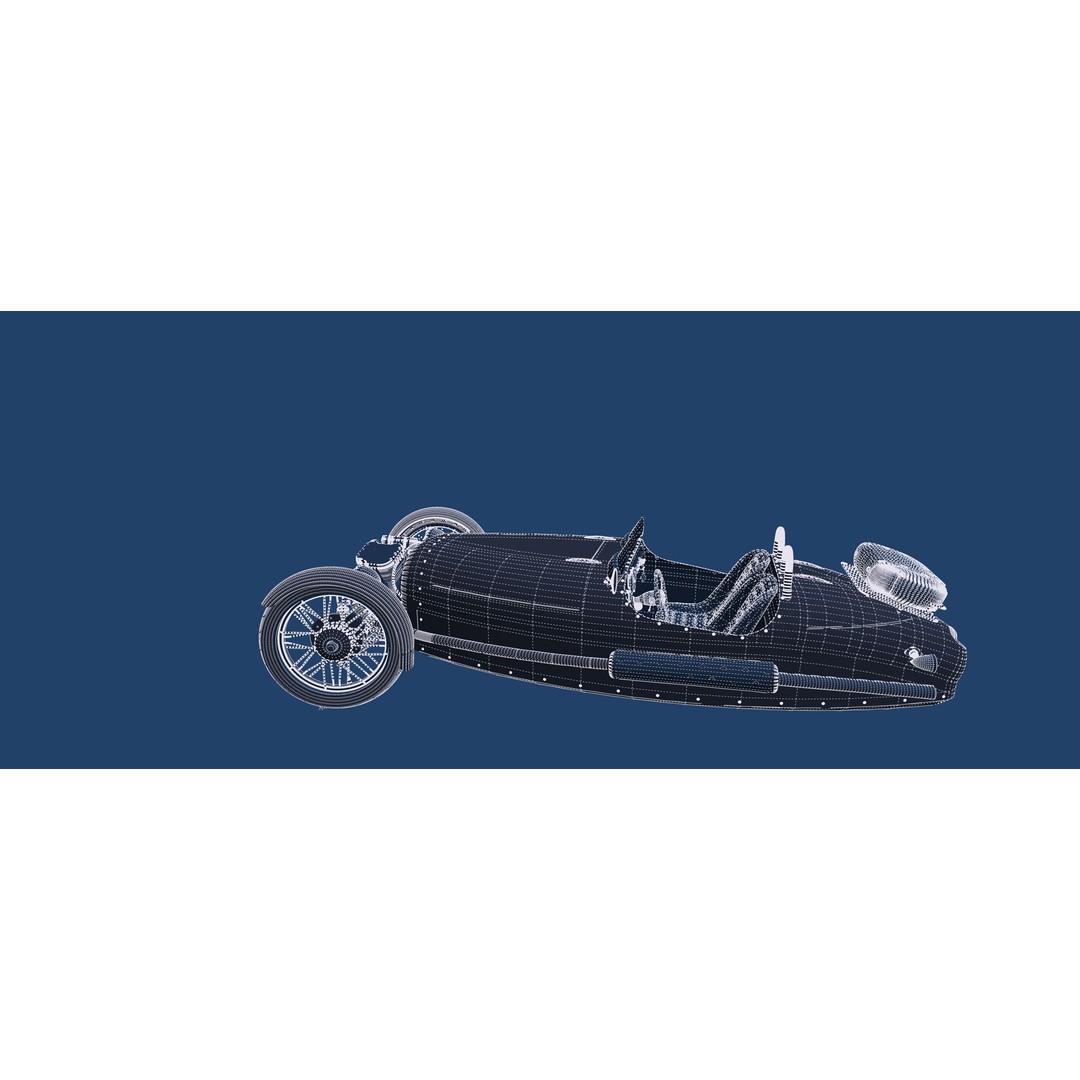 Morgan 3 Wheeler 3D Model – Antique British Roadster, FBX & OBJ - View 39