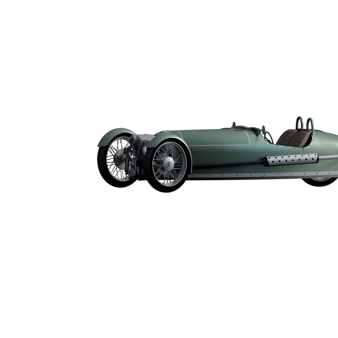 Morgan 3 Wheeler 3D Model – Antique British Roadster, FBX & OBJ - View 5