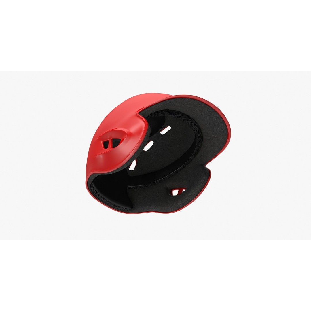 Baseball Helmet 3D Model – Low Poly St. Louis Red for Games, FBX - View 14