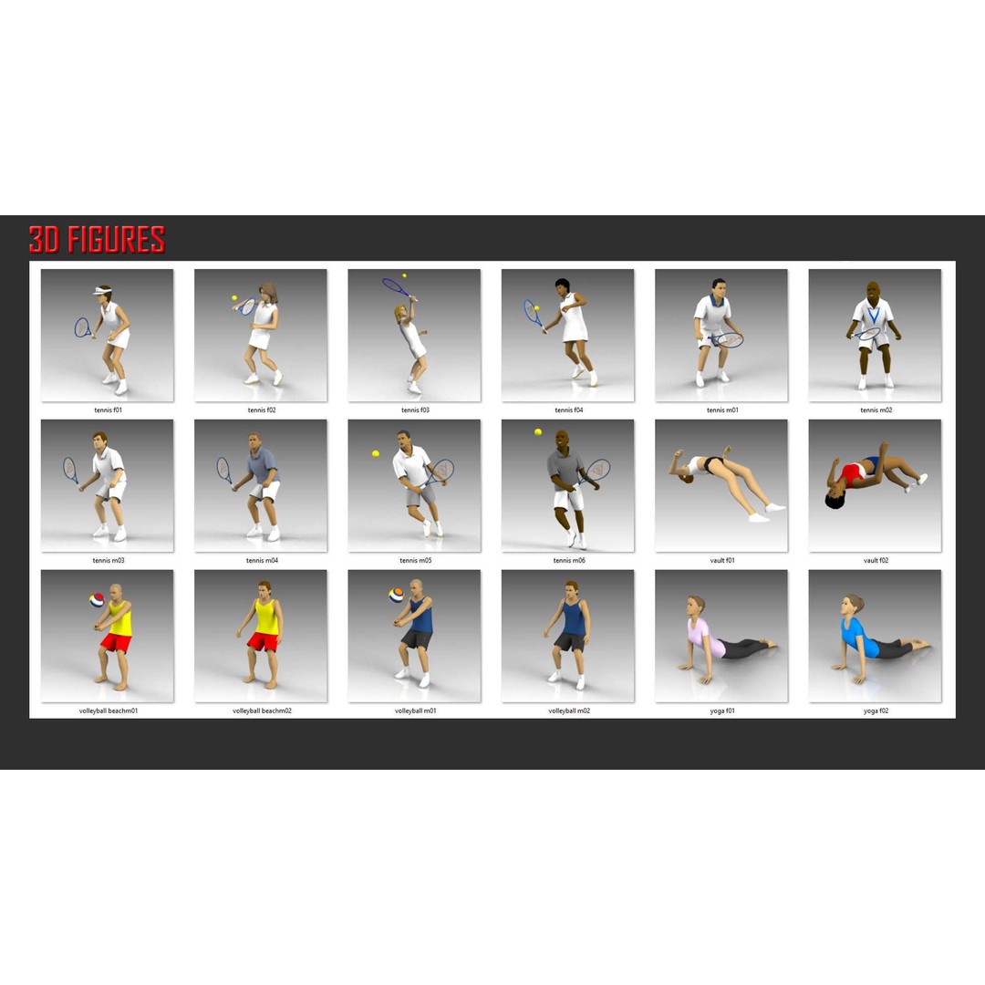 Low Poly Sport and Fitness 3D Model – Collection of Game-Ready Assets - View 12