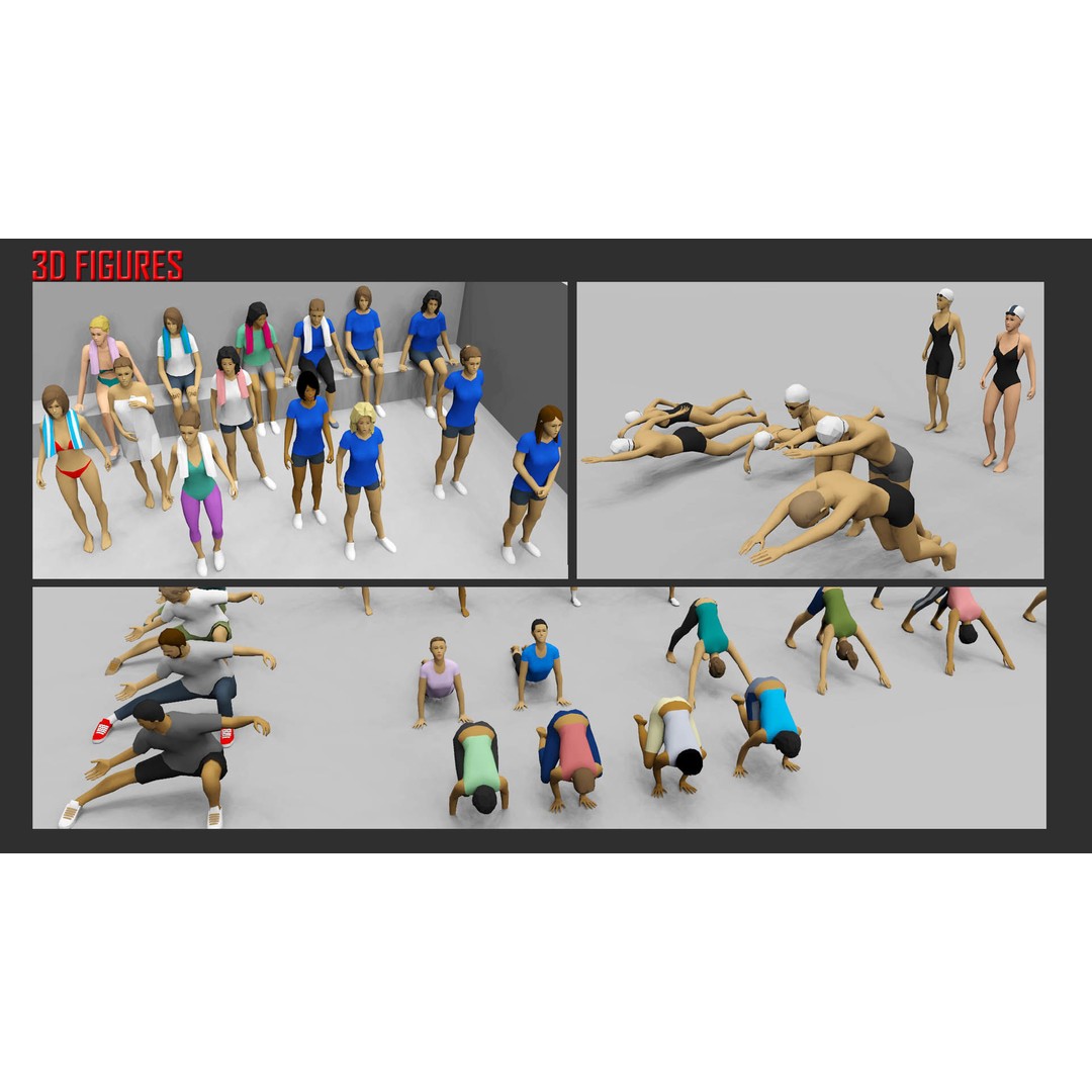 Low Poly Sport and Fitness 3D Model – Collection of Game-Ready Assets - View 4