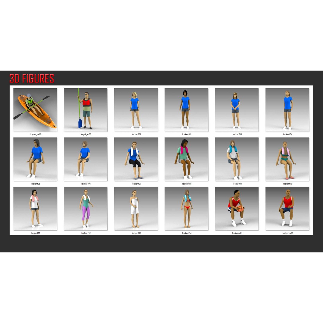 Low Poly Sport and Fitness 3D Model – Collection of Game-Ready Assets - View 9