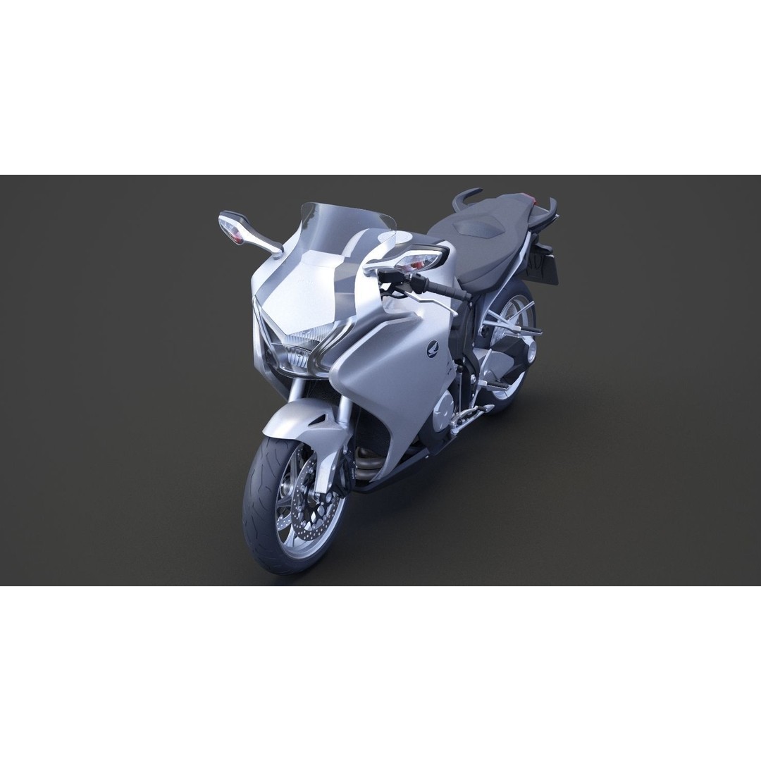 2015 Honda VFR 1200F 3D Model – High Poly Motorcycle Asset, FBX, OBJ - View 13