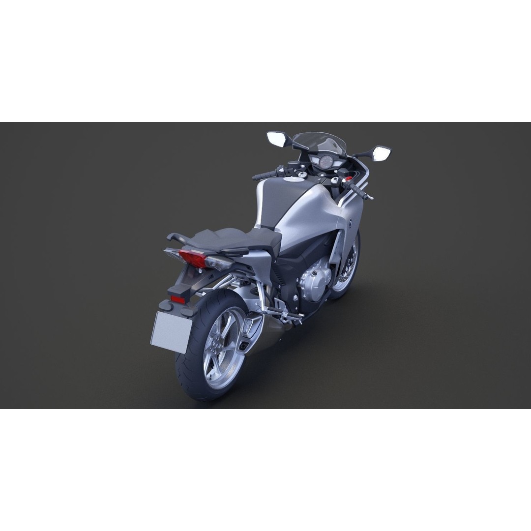 2015 Honda VFR 1200F 3D Model – High Poly Motorcycle Asset, FBX, OBJ - View 14