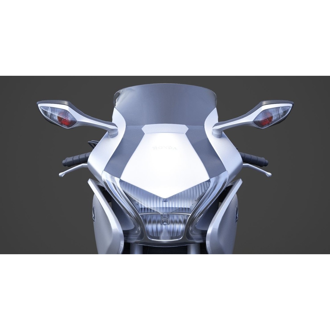 2015 Honda VFR 1200F 3D Model – High Poly Motorcycle Asset, FBX, OBJ - View 15