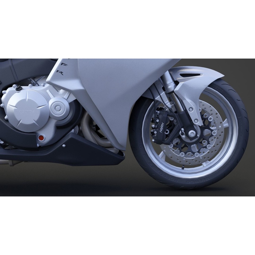 2015 Honda VFR 1200F 3D Model – High Poly Motorcycle Asset, FBX, OBJ - View 17