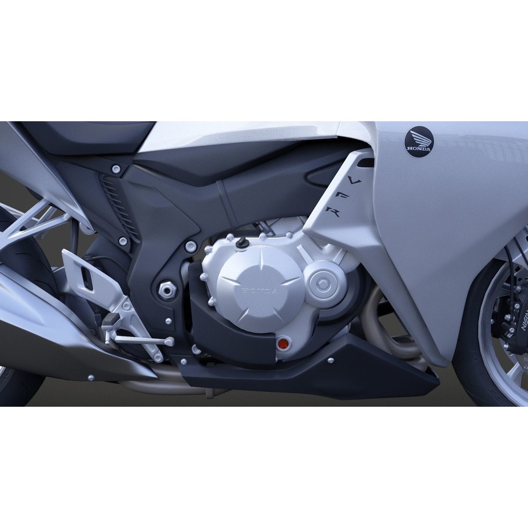 2015 Honda VFR 1200F 3D Model – High Poly Motorcycle Asset, FBX, OBJ - View 18