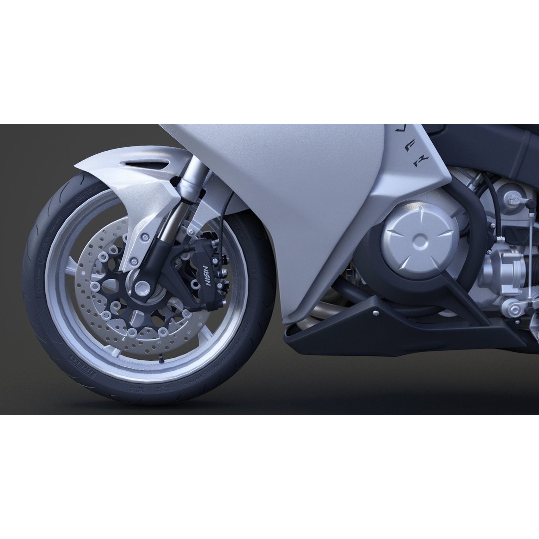 2015 Honda VFR 1200F 3D Model – High Poly Motorcycle Asset, FBX, OBJ - View 20
