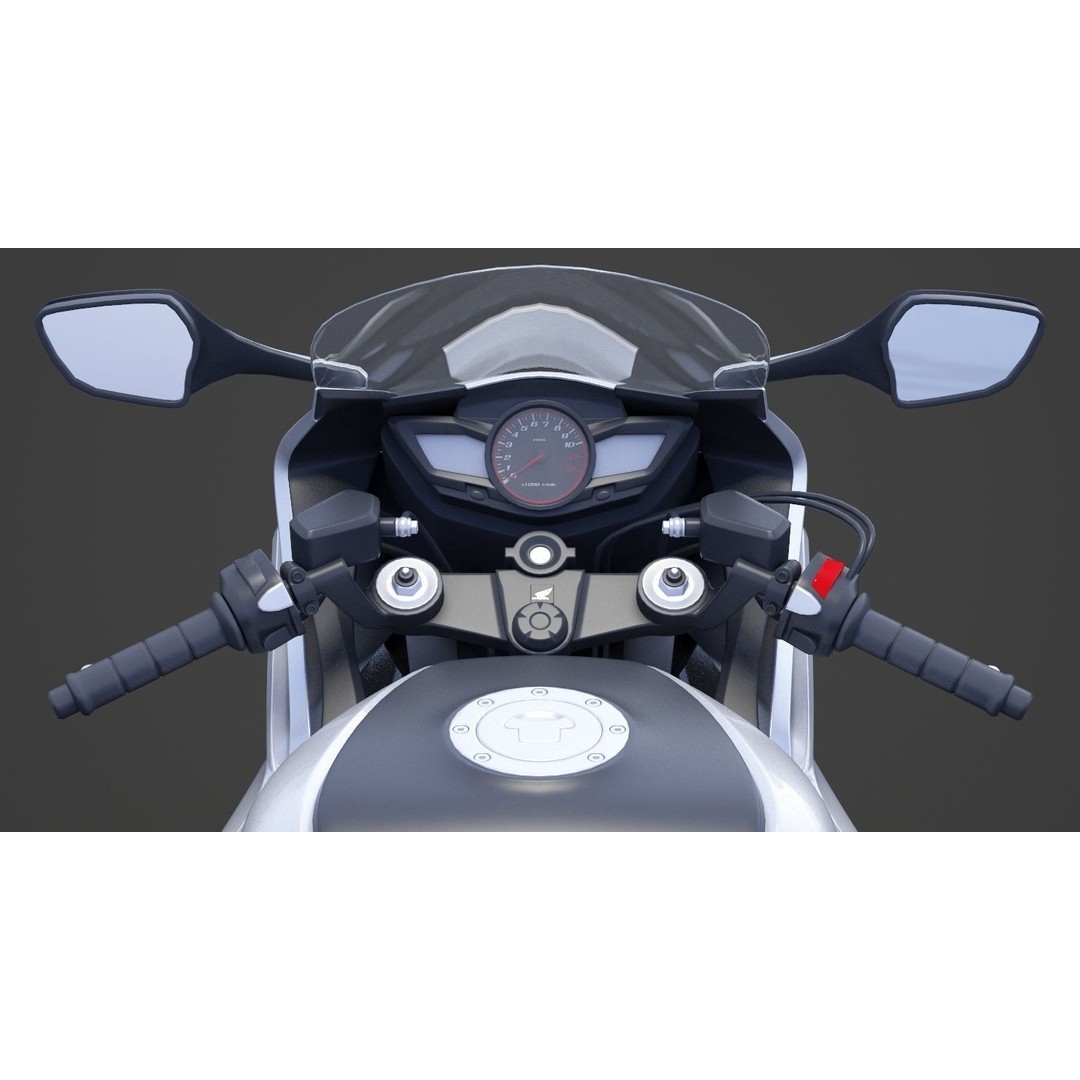 2015 Honda VFR 1200F 3D Model – High Poly Motorcycle Asset, FBX, OBJ - View 23