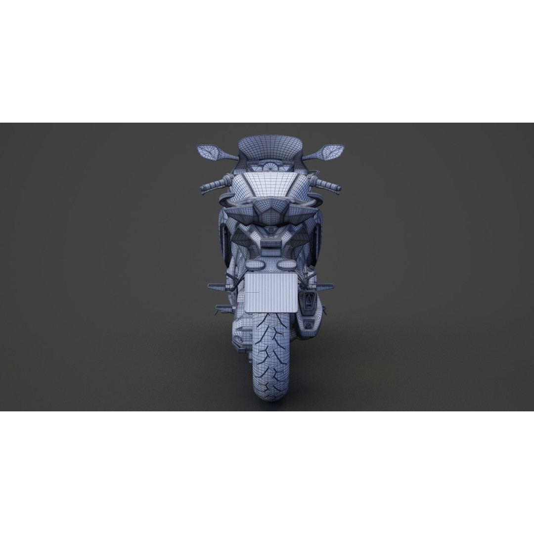 2015 Honda VFR 1200F 3D Model – High Poly Motorcycle Asset, FBX, OBJ - View 32