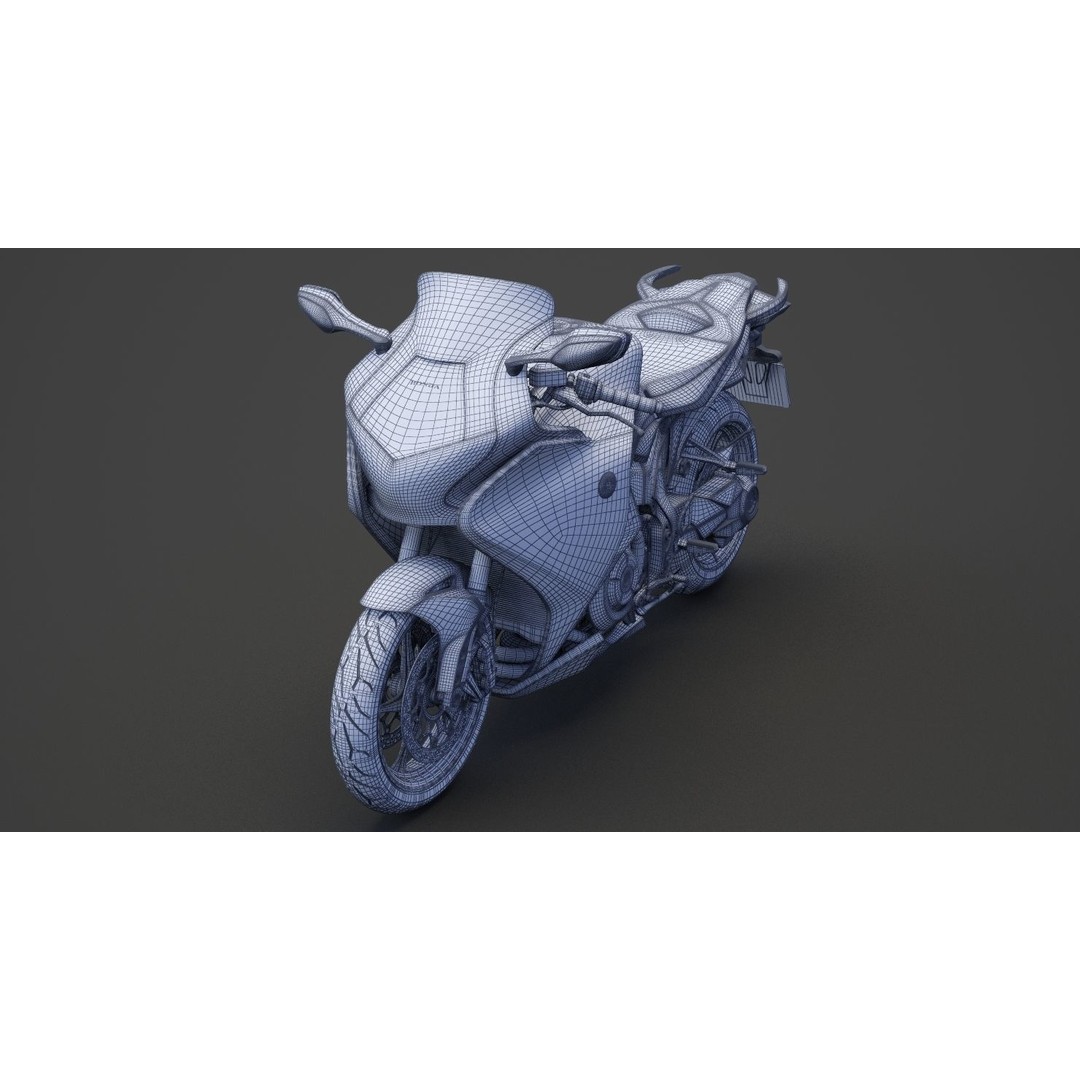 2015 Honda VFR 1200F 3D Model – High Poly Motorcycle Asset, FBX, OBJ - View 33
