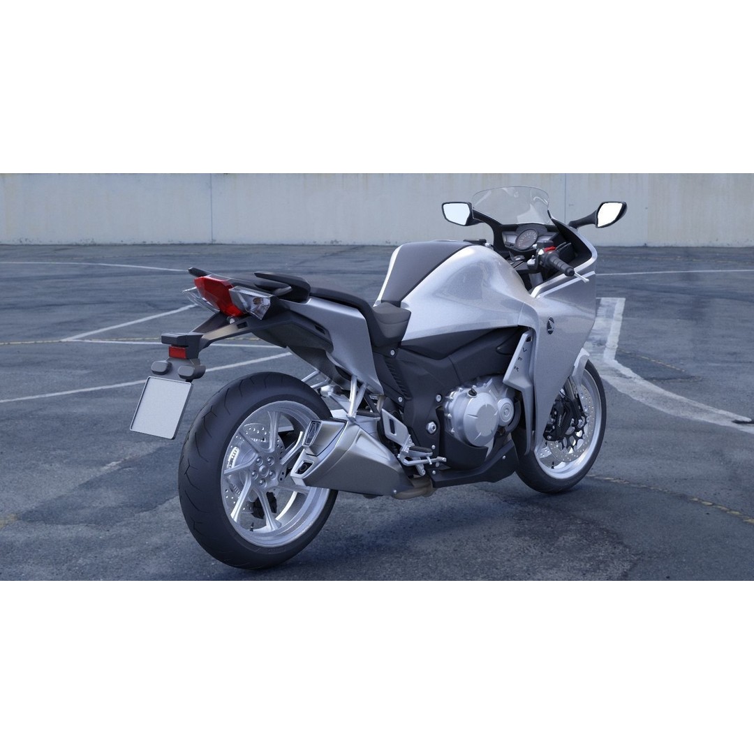 2015 Honda VFR 1200F 3D Model – High Poly Motorcycle Asset, FBX, OBJ - View 4