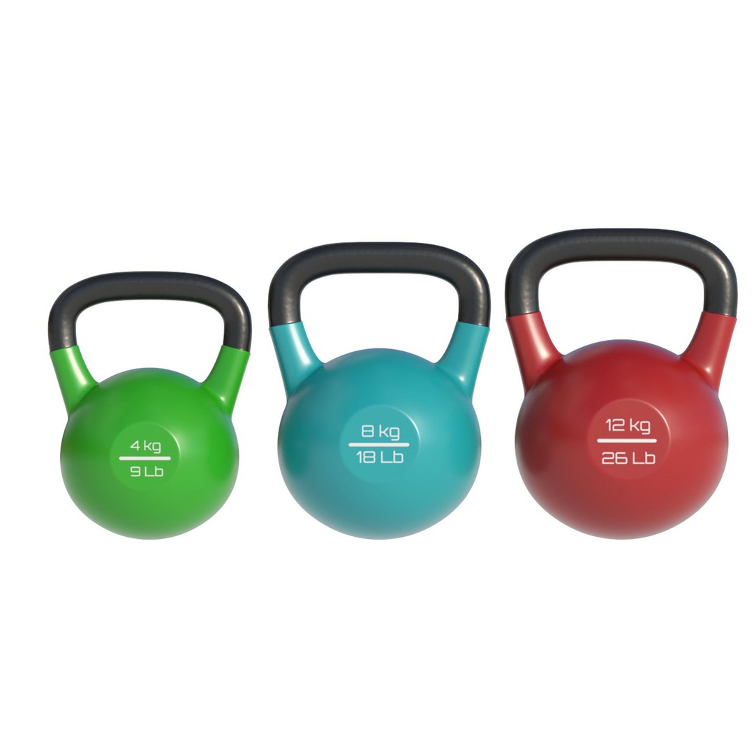 Kettle Bells 3D Model – Low Poly Game Asset, PBR Textures - View 3
