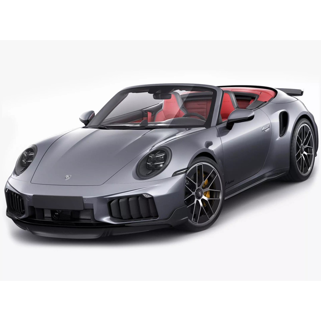 Porsche 911 Turbo S Cabriolet 2026 3D Model – High Poly Game Asset, FBX, OBJ - View 2