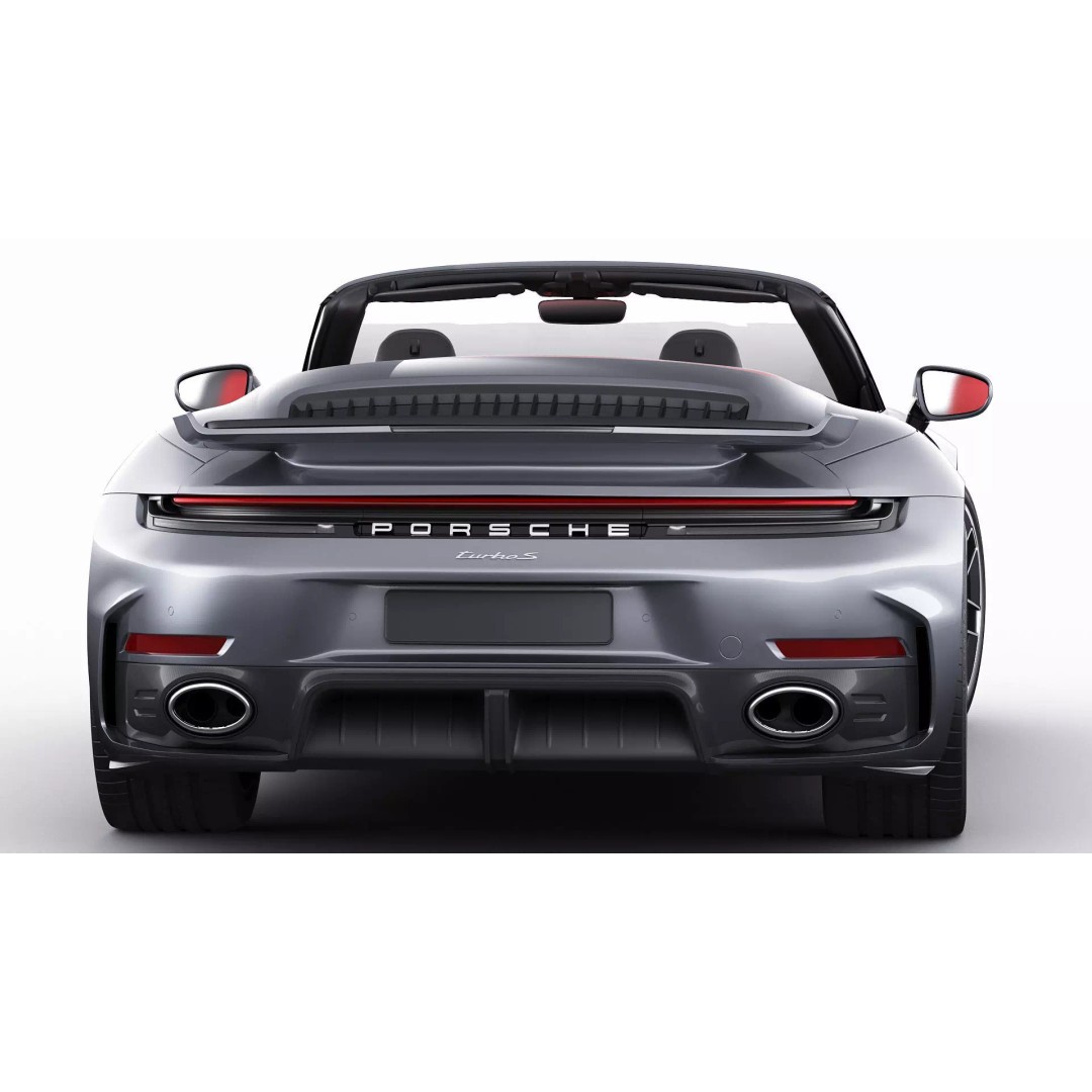 Porsche 911 Turbo S Cabriolet 2026 3D Model – High Poly Game Asset, FBX, OBJ - View 25