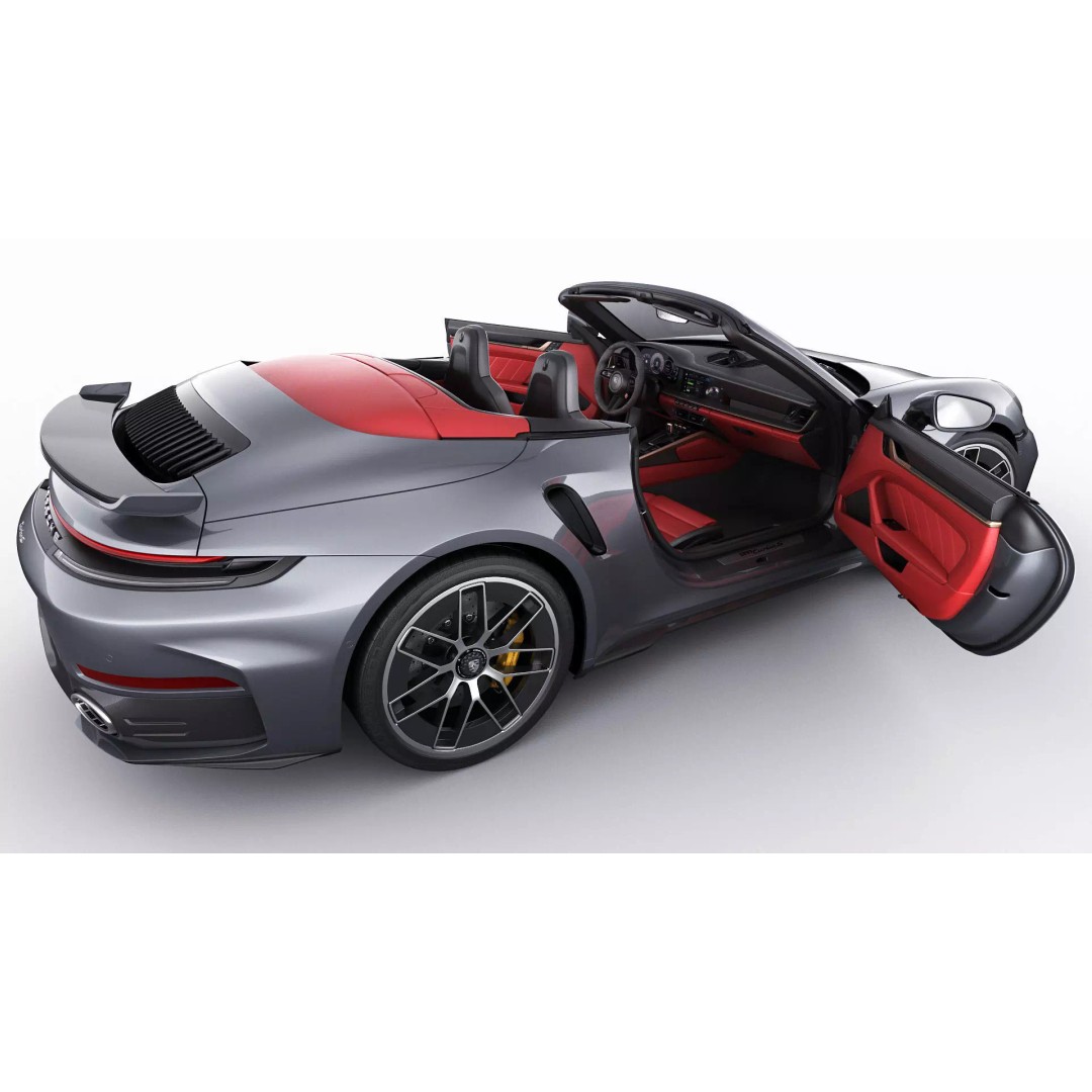 Porsche 911 Turbo S Cabriolet 2026 3D Model – High Poly Game Asset, FBX, OBJ - View 27