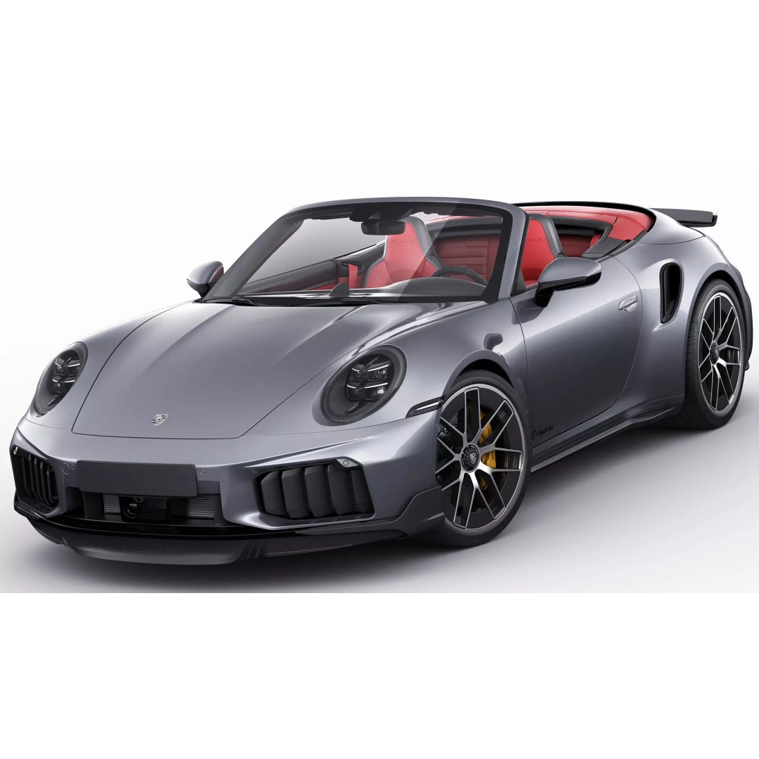 Porsche 911 Turbo S Cabriolet 2026 3D Model – High Poly Game Asset, FBX, OBJ - View 3