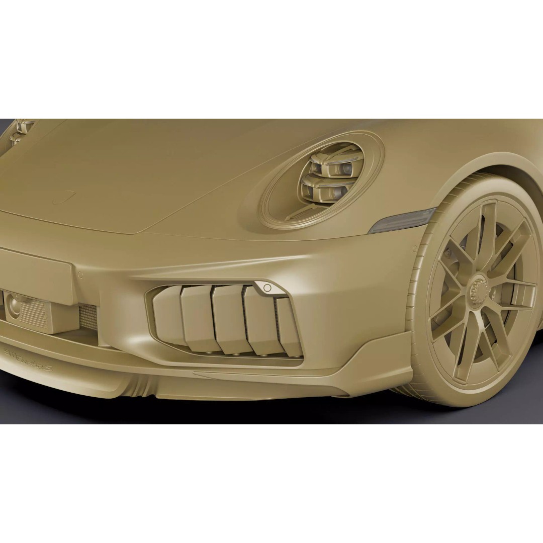 Porsche 911 Turbo S Cabriolet 2026 3D Model – High Poly Game Asset, FBX, OBJ - View 38
