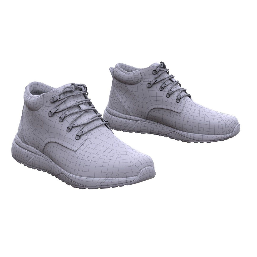 Realistic Boots 3D Model – Low Poly Rigged Game Asset, FBX, Blender - View 5
