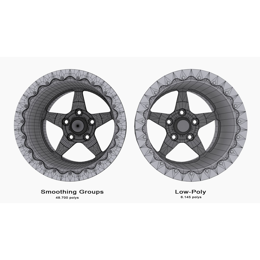 3030 Autosport Launch Drag Wheel 3D Model – Low Poly Game Ready Asset, FBX