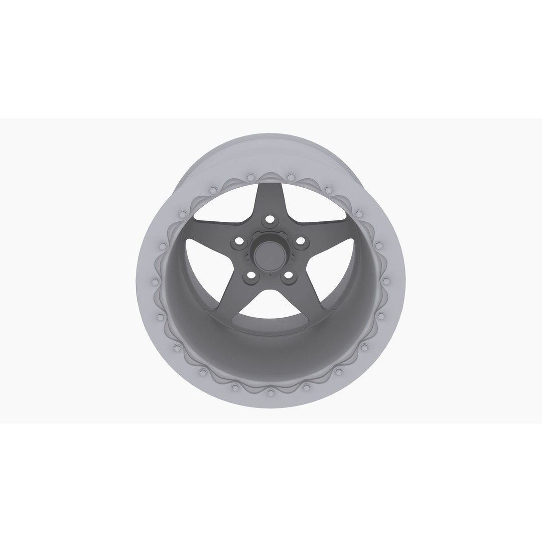 3030 Autosport Launch Drag Wheel 3D Model – Low Poly Game Ready Asset, FBX - View 10