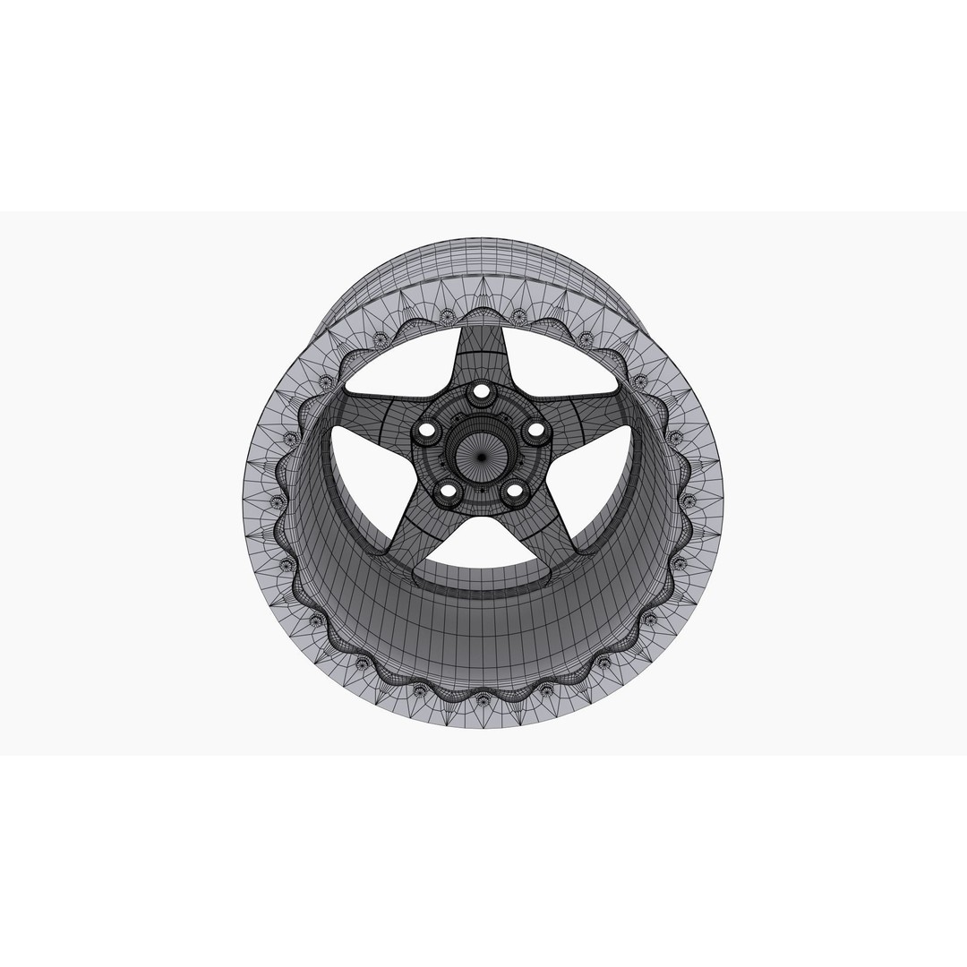 3030 Autosport Launch Drag Wheel 3D Model – Low Poly Game Ready Asset, FBX - View 13